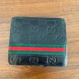 Gucci Black Embossed Leather Wallet